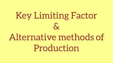Cost Management- Uses of Marginal Costing- Limiting Factor & Alternative Methods of Production