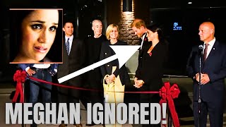 Watch- Meghan was IGNORED by ALL as She Tried to Push Harry forward during ribbon cutting ceremony