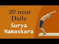 Hatha yoga sun salutation flow for holistic health 20 min  free online suryanamaskar practice