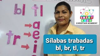 Sílabas trabadas con la combinacion de las consonantes bl, br, tl y tr - Tercer Nivel