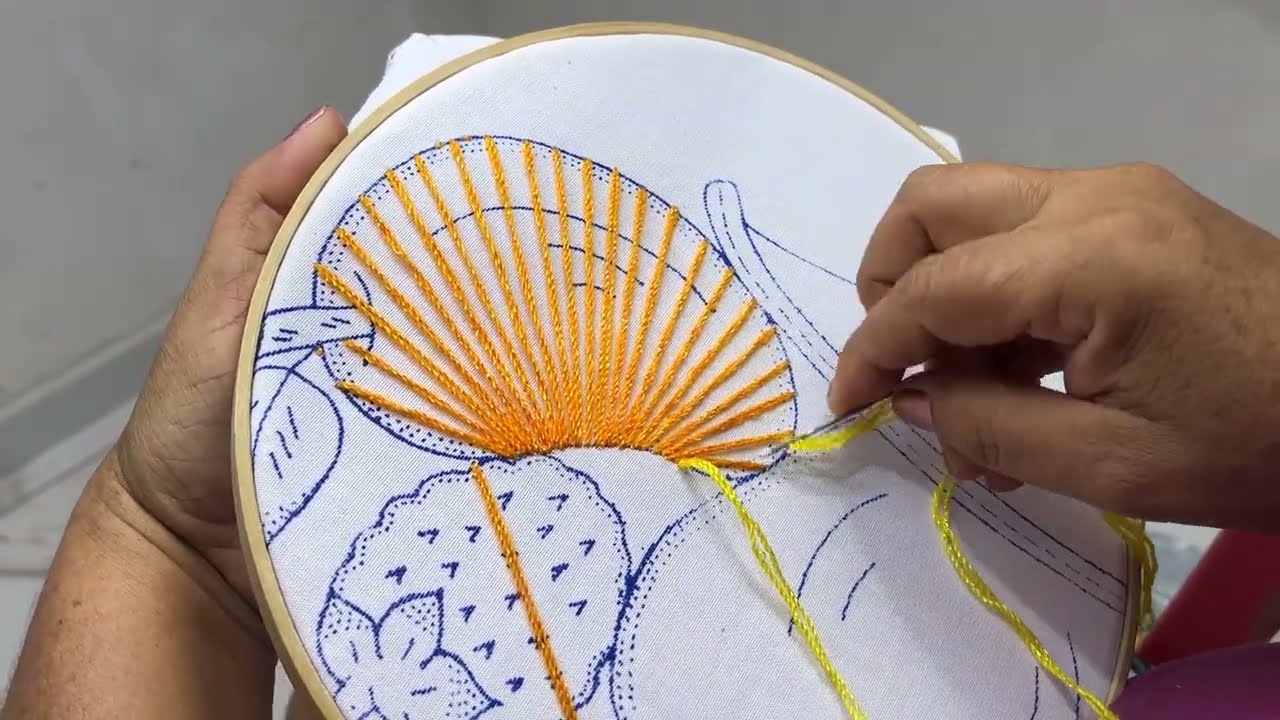 🥭¡No TE PIERDAS esta PUNTADA FACIL para MANGOS🥭 BORDADOS FACILES 610