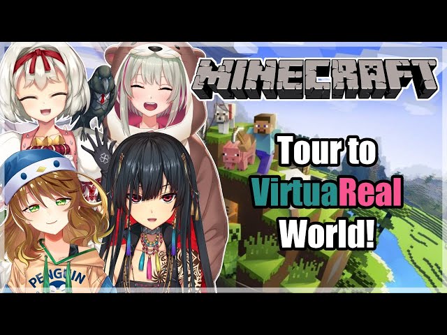 【Minecraft】Tour to VirtuaReal World?!【NIJISANJI ID x NIJISANJI IN x VirtuaReal】のサムネイル