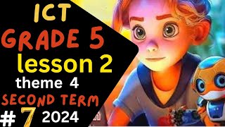 ict lesson 2 theme 4 g5 second term 2024 شرح المعاصر ict الترم الثانى screenshot 2