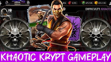 MK1 Scorpion Best SP2 Equipment setup & Khaotic Krypt Gameplay | Mortal Kombat Mobile