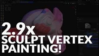 BLENDER 2.9x - NEW FEATURE - SCULPT VERTEX COLOR!