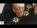 DIY Golden Fabric Painting | How to Do Gold Painting on Kurti/ Top/Dresses