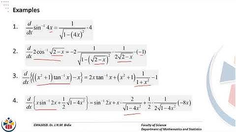 Differentiation Inverse Trig, Hyperbolic, Inverse Hyperbolic, Higher Der
