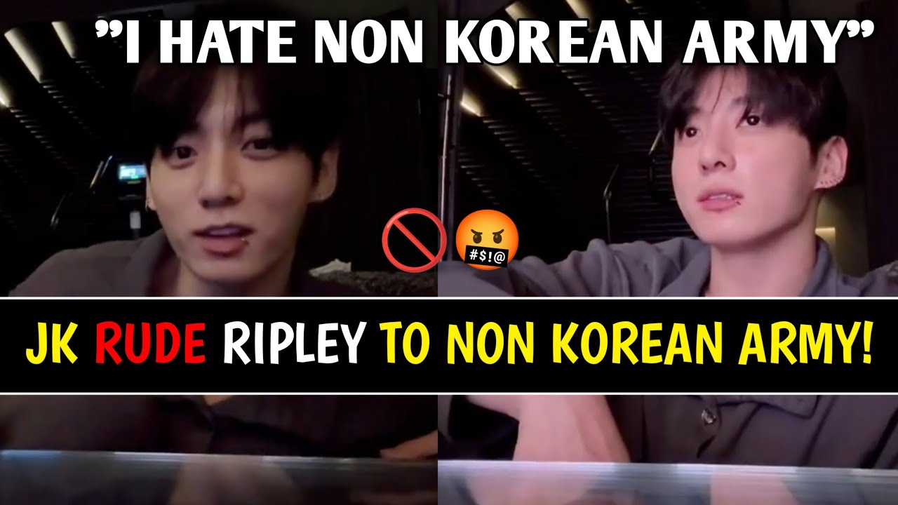BTS Jk Rude Reply To Non Korean Army 🚫 Jungkook Angry 😡 On Non Korean