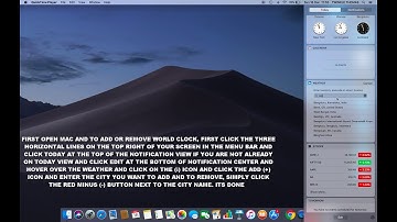 HOW TO ADD OR REMOVE A CITY TO THE WEATHER WIDGET IN NOTIFICATION CENTER IN MAC OS MOJAVE