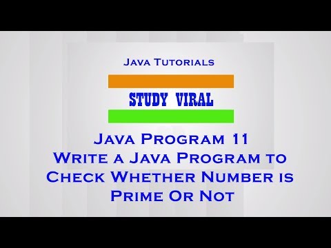 Java Program 11 - Check the given number is a prime number or not in ...