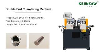 KCM-50ST Automatic Solid Round Bar Chamfering Machine, OD  Chamfer & Center Drilling