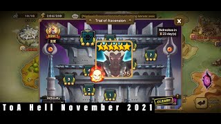 ToA Hell Floor 10  (Ath'taros ) November 2021 | Summoners War