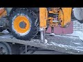 Работа на эвакуаторе. Перевозка JCB 3CX.