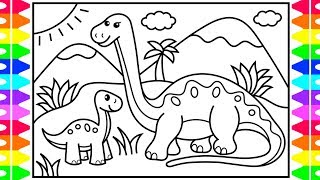dinosaur drawing coloring pages draw drawings paintingvalley