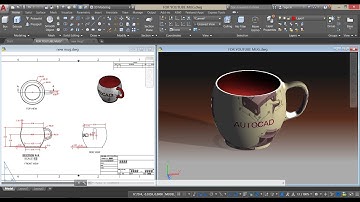 Draw a coffee cup ☕ AutoCAD 3D✎Apply Texture🏫 Embossed text