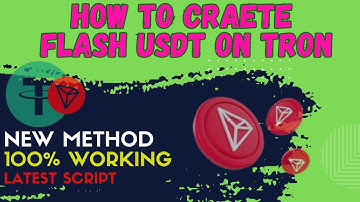 How To Create Flash USDT TRC-20 | Now Easy To Create Flash USDT TRC20