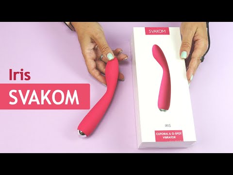 Вібратор для клітора та точки G Svakom Iris Plum Red, безпечний гіпоалергенний силікон, водонепроникний, видео 1