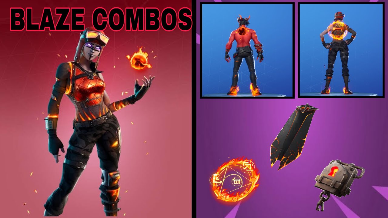 BEST BLAZE COMBOS IN FORTNITE | Blaze Outfit Overview & Combos (Molten Renegade Raider)