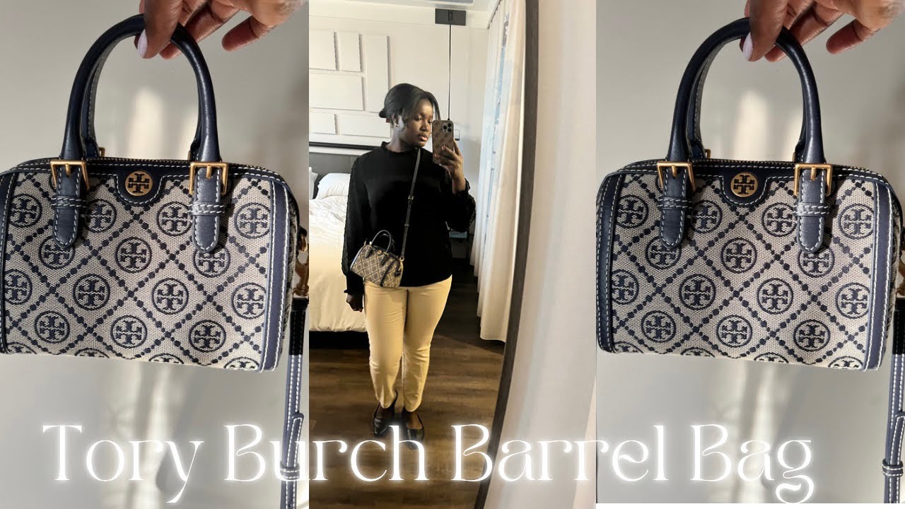 Tory Burch, MINI T MONOGRAM BARREL BAG REVIEW