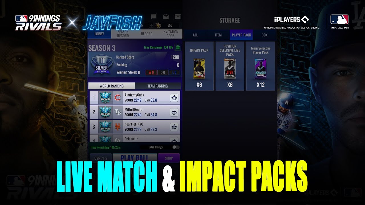 MLB 9 Innings RIVALS | Live Match & Impact Pack Openings | Live Stream ...