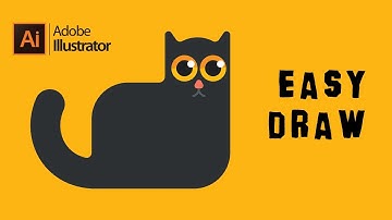 Draw a cat SUPER EASY tutorial in adobe illustrator