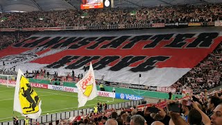 Stuttgart vs. Frankfurt I Cannstatter Kurve CHOREO + "Stuttgart kommt!" I DFB-Pokal Halbfinale 2023