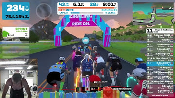 Zwift - Race: Stage 3: Sea Breeze - Beach Island Loop (B) on Beach Island Loop in Watopia