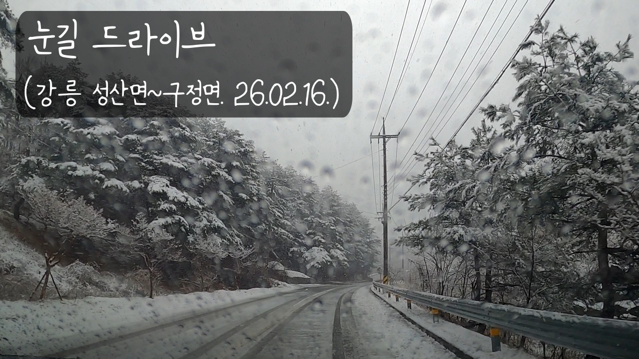 눈 녹기 전에 빨리 동네한바퀴 #눈길조심