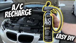 HOW TO RECHARGE YOUR CAR AC THE EASY WAY! (DIY)