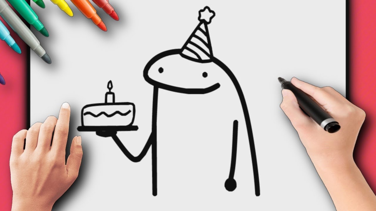 COMO DESENHAR O BENTÔ CAKE DE ANIVERSÁRIO  COMO DESENHAR FLORK OF COWS -  MÚSICA PARABÉNS PARA VOCÊ 