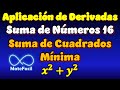 04. Problema de Optimización usando derivadas - mínimo de una suma de cuadrados