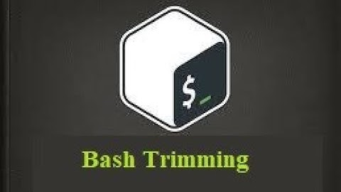 how to trim string in bash