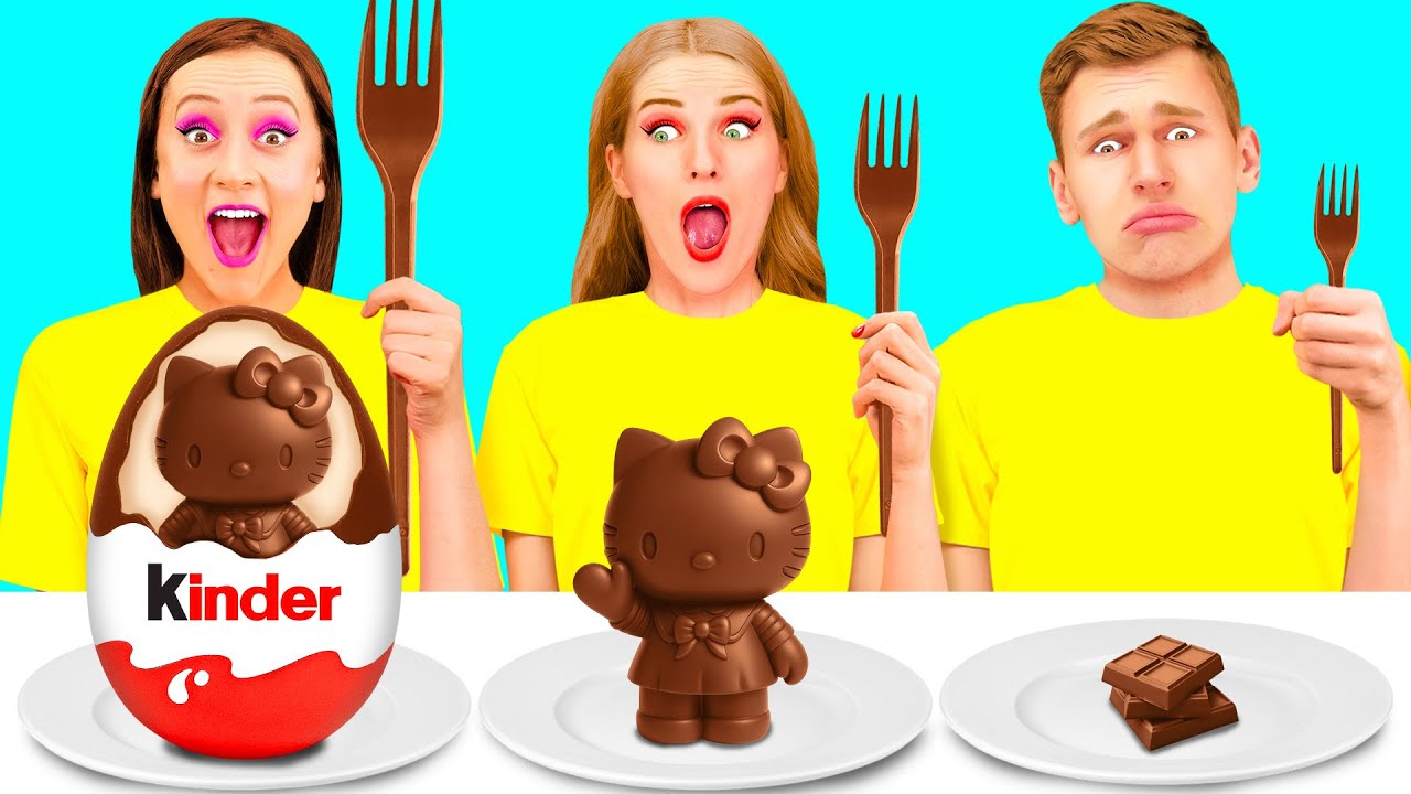 大・中・小フードチャレンジ | 驚くべきハックとトリック KiKi Challenge