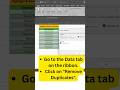 "Remove Duplicates in Excel in Seconds! | Excel Tips #shorts"