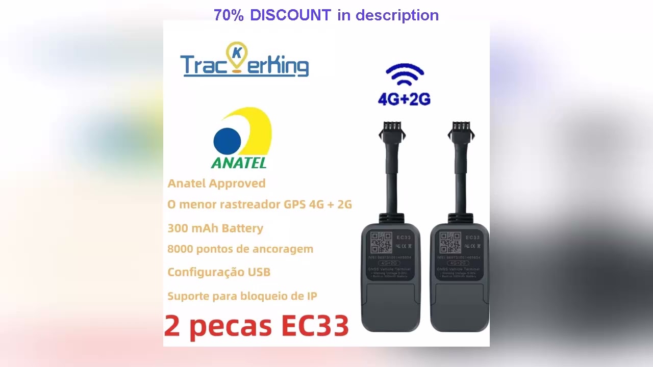 A must-have product! 2pcs EC33 4G+2G GPS tracker with 300mAh battery TrackerKing The smallest trac