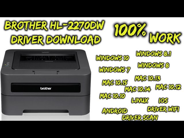 Medfølelse Borgerskab skrive et brev Brother HL-2270DW Driver Download Windows 10 - YouTube