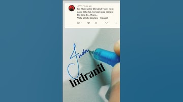 Indranil name simple signature style impressive signature 😍😍 #signature