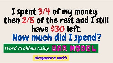 Word Problem Involving Fraction Using Bar Model||Singapore Math||Easy Steps||Teacher Mathrix
