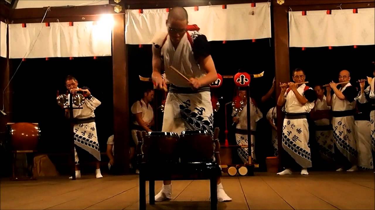 上御霊神社 小山郷六斎念仏 四つ太鼓 - YouTube