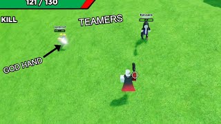 fighting teamers that have God Hand [slap royale]
