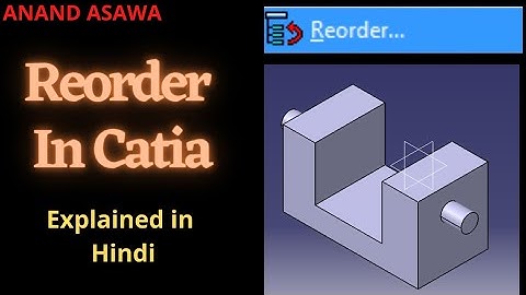 CatiaV5 || Reorder Command in Catia explained in Hindi || Anand Asawa