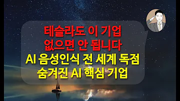 숨겨진 AI 전 세계 독점 기업 테슬라도 이 기업 없으면 안됩니다 AI 음성인식 절대 강자 세렌스 CRNC