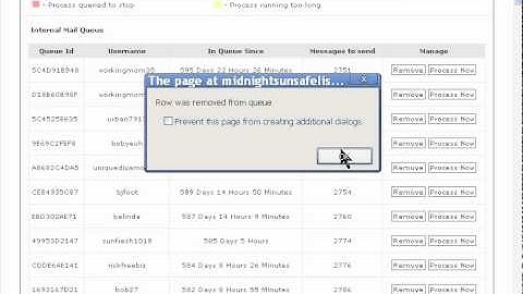 Maintenance for Mail Queue Management for a Safelist PROX script