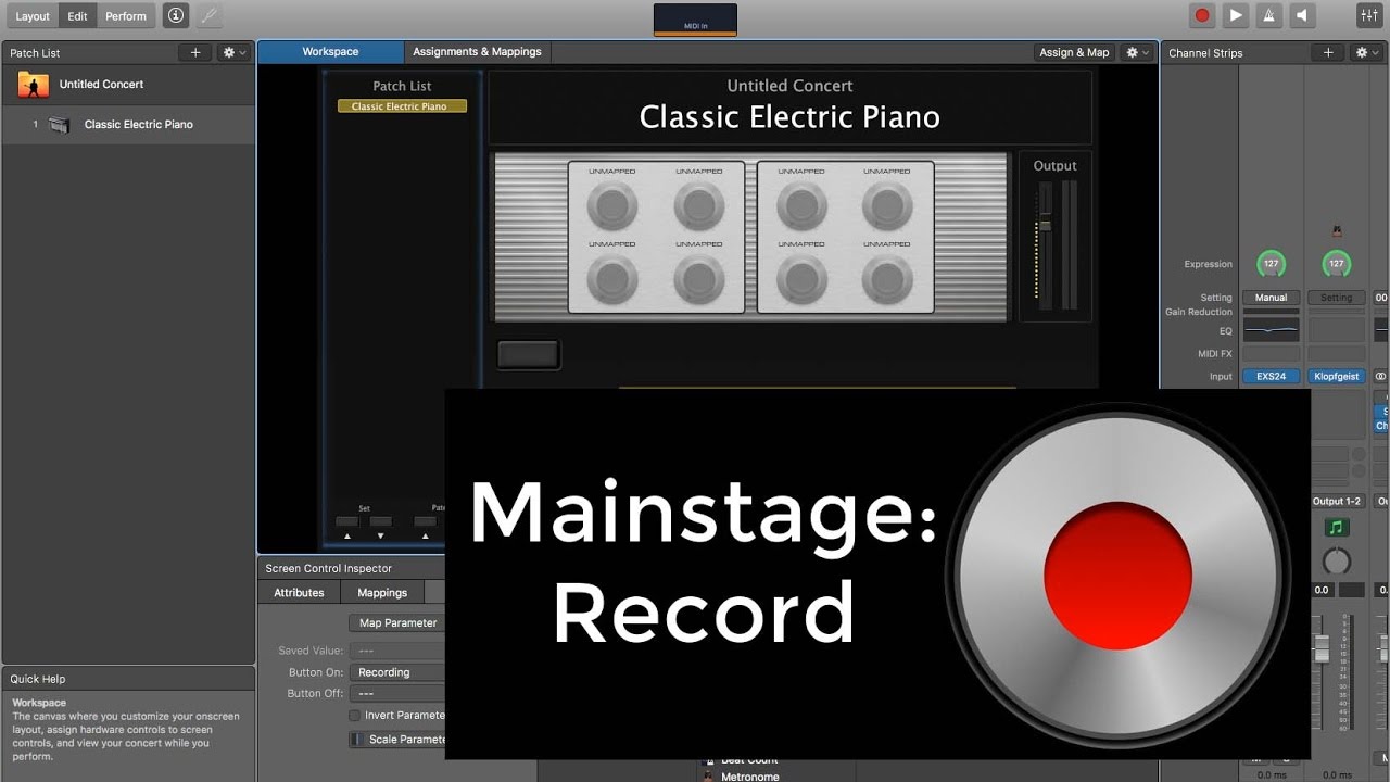 Mainstage How To Record