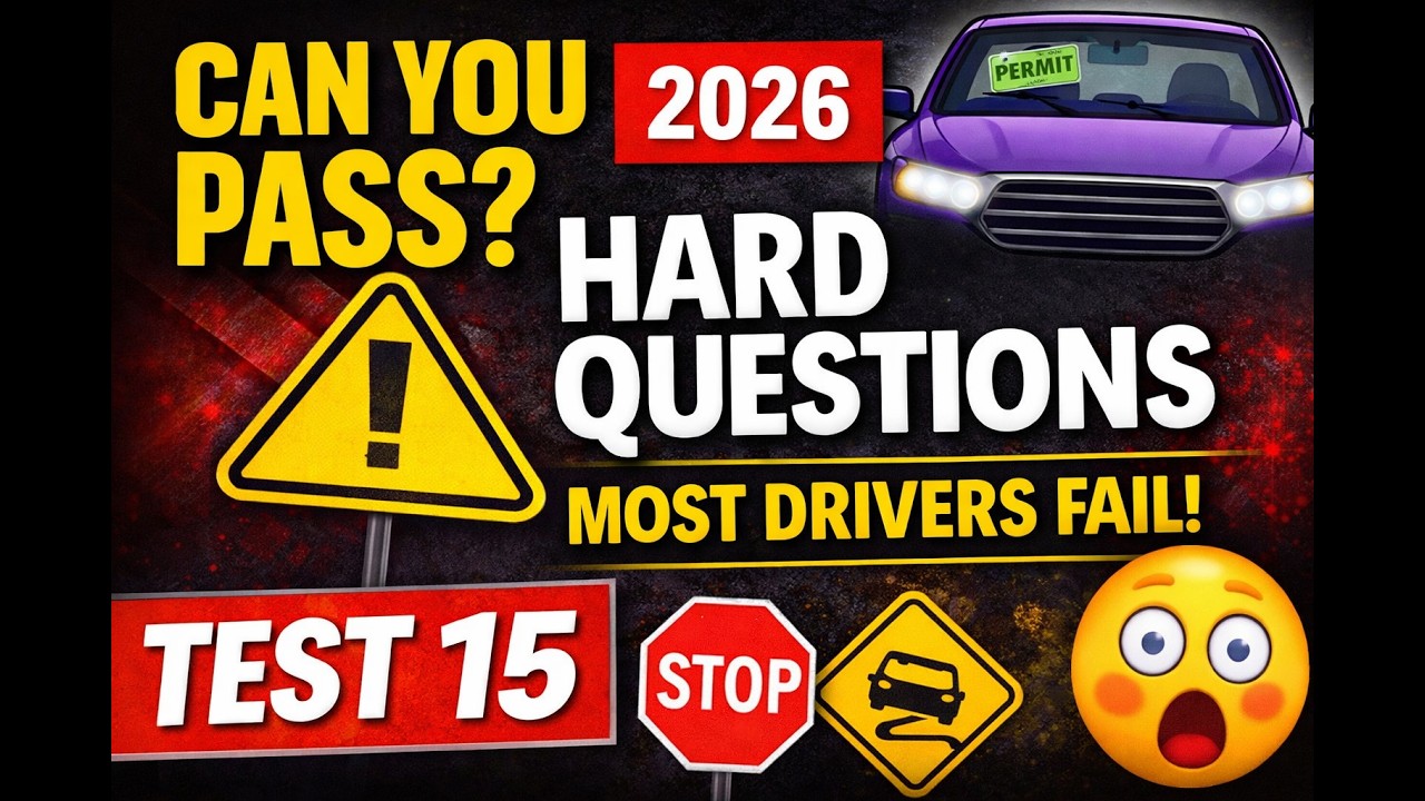 DMV Permit Test 2026 | Hard DMV Questions and Answers (Test 15) - YouTube