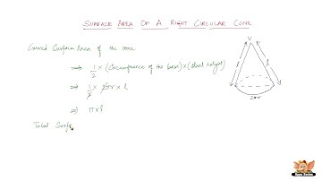 What is surface area of a right circular cone ?