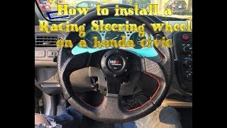 How to install a racing steering wheel in your civic and keep your horn