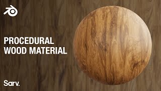 Procedural Wood Material  Blender Tutorial