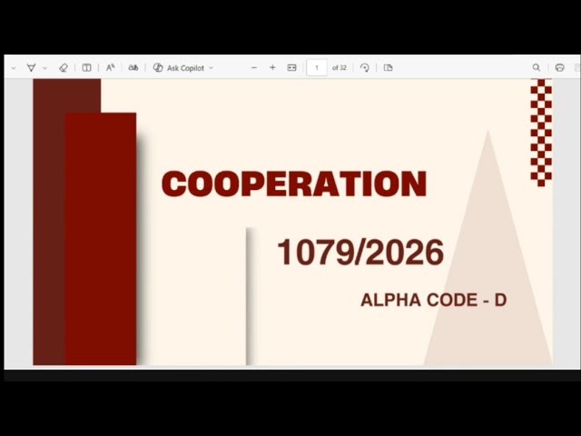 COOPERATION 1079/26 FINAL PART