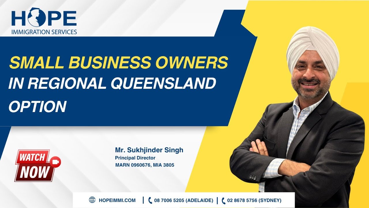 Queensland's 491 pathway for Small Business owners in regional Queensland.